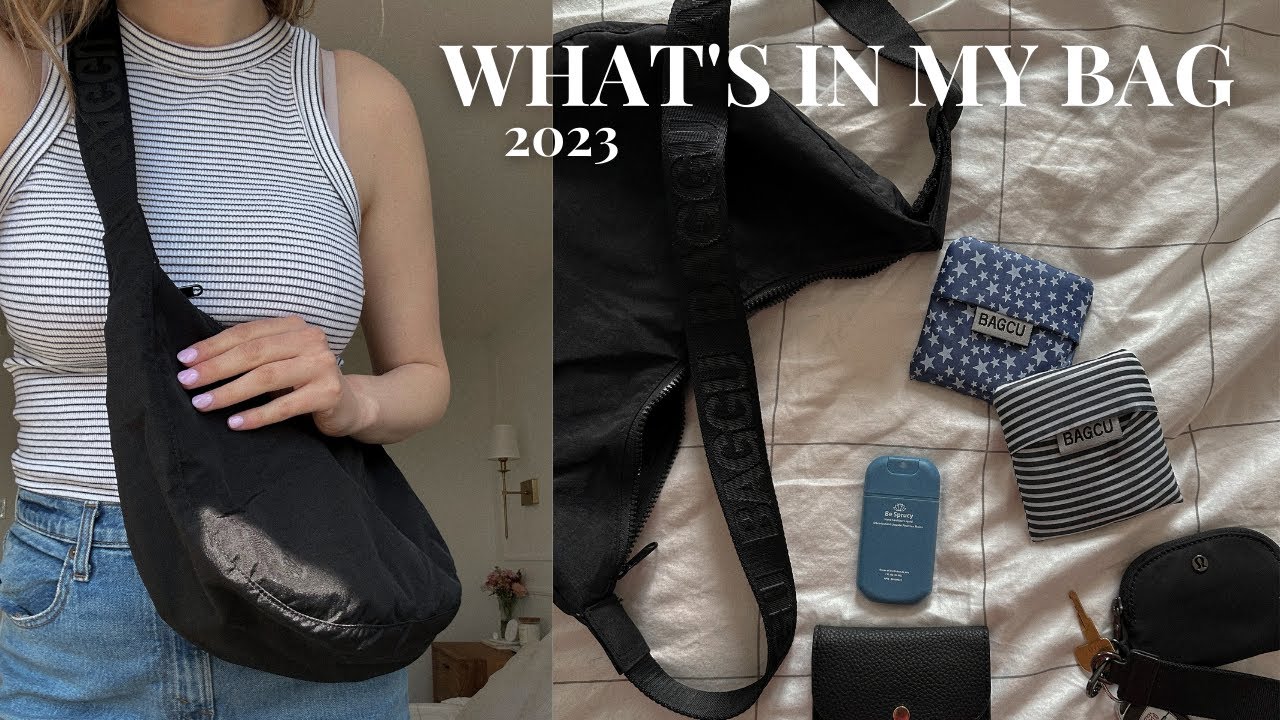 Whats in my bag  daily essentials  Baggu medium crescent review