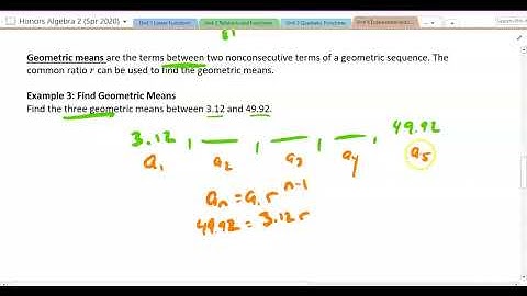Honors Algebra 2: 6.3: Geometric Sequences & Series