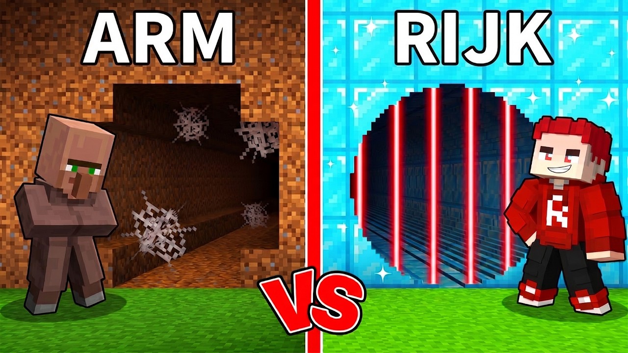 ARM vs RIJK: Veiligste Tunnel In Minecraft!