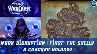 Work Disruption | First, The Shells | A Cracked Holokey | Collect 5 Empty Manacells