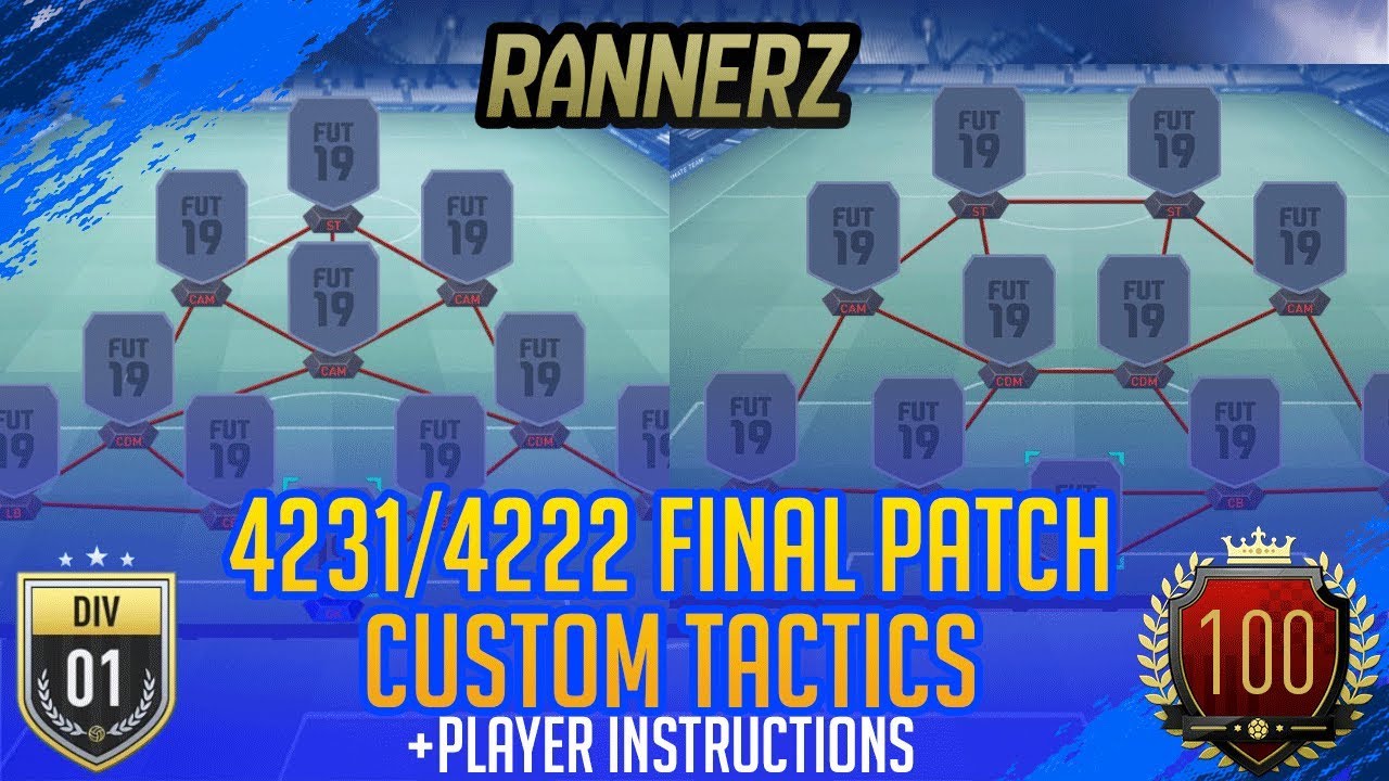 FIFA 19: DIVISION 1 RIVALS / 30-0 TOP 100 - 4231/4222 CUSTOM TACTICS FINAL PATCH
