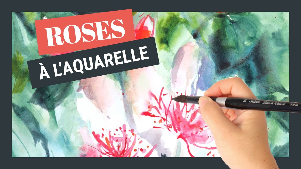 Peindre des roses à l'aquarelle