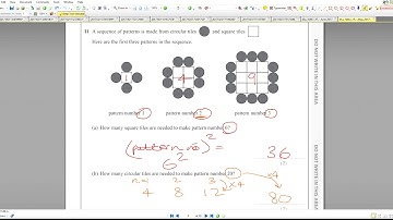 Q 11 Found Paper 1 2017 Maths GCSE number pattern Q Edexcel