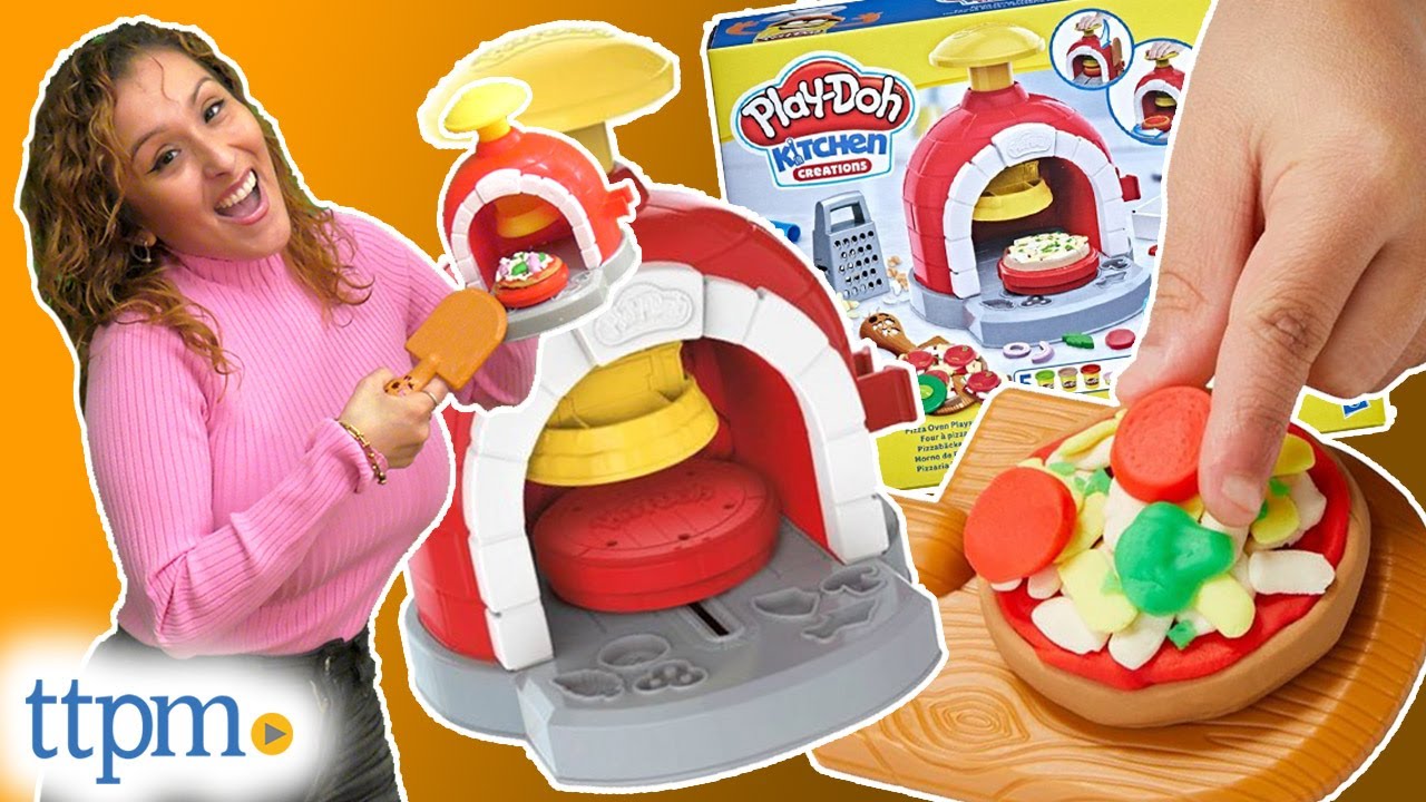 MAKE YOUR OWN PLAY-DOH PIZZA! Kitchen Creations Pizza Oven Playset Review!  