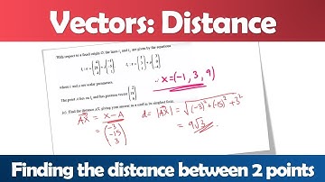 Vectors: Finding the distance between two points (C4 June 2017 video)