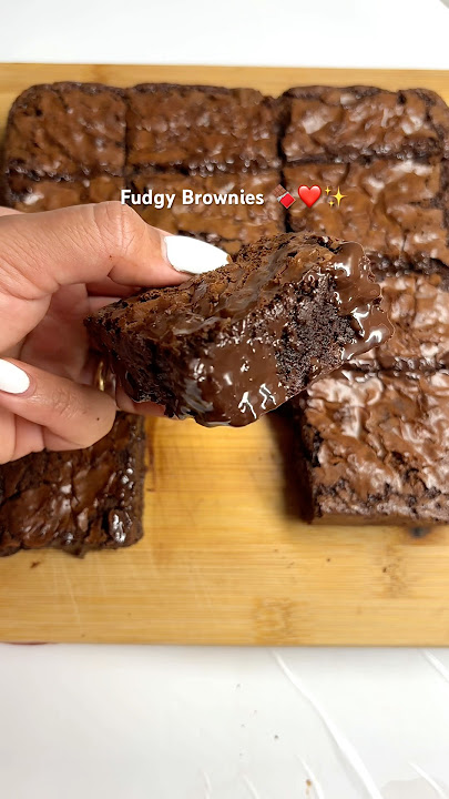 Fudgy brownies 🍫❤️✨ (recipe in description) #shorts