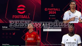 PES 2021 Menu CONCEPT eFootball 2024 RED by PESNewupdate