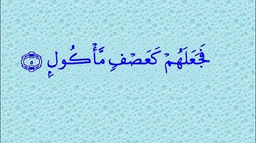 105  سورة الفــيل