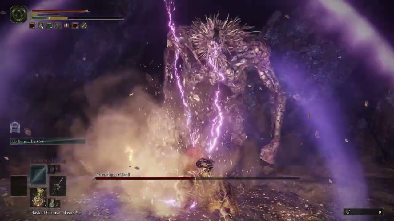 Elden Ring Atlas Plateau Atlas Tunnel Stonedigger Troll Bossfight