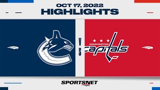 NHL Highlights | Canucks vs. Capitals - October 17, 2022