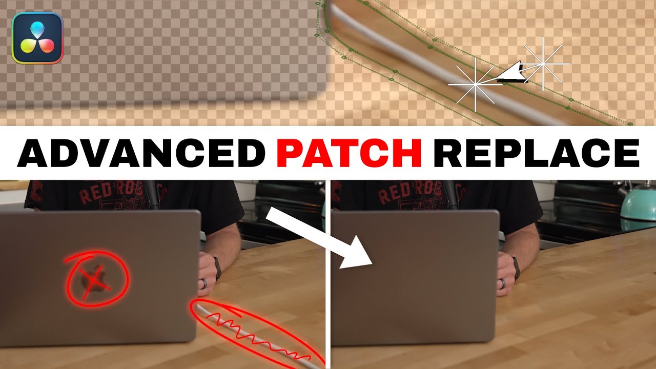Layered Patch Replacer Wire Removal in DaVinci Resolve
