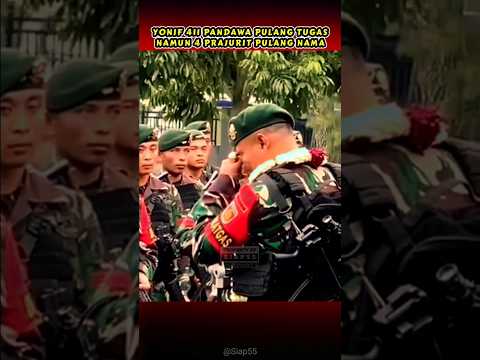 PULANG TUGAS, DANYON MENANGIS 😭 #yonif411 #tni #abdinegara #shorts
