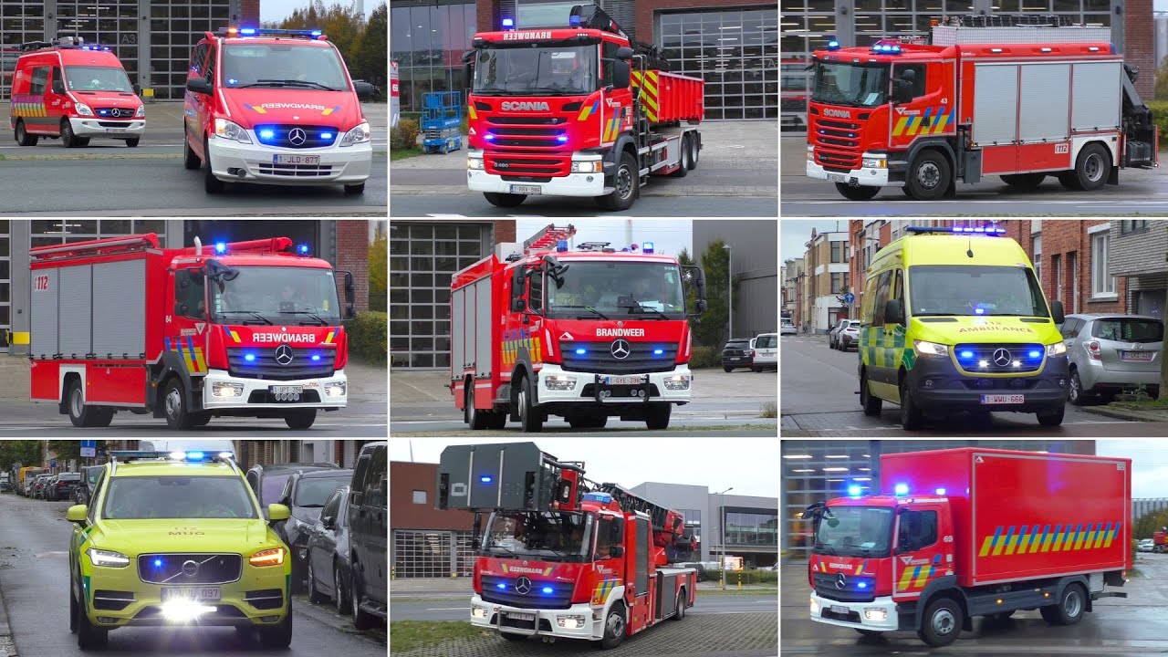 [Airhorn] Vele Hulpdiensten met spoed onderweg naar meldingen in Antwerpen tijdens heftige storm!