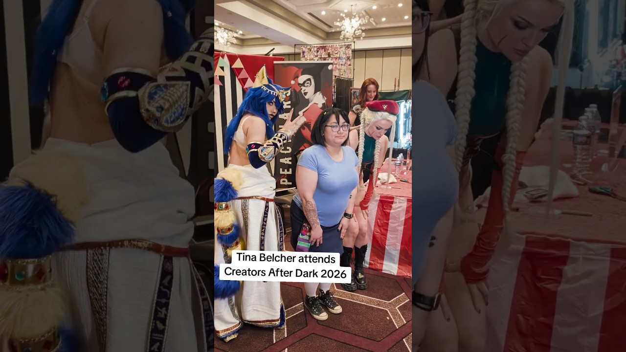 Tina snuck her way into an 18+ con.  #cosplay #creatorsafterdark2026 #tinabelcher #convention