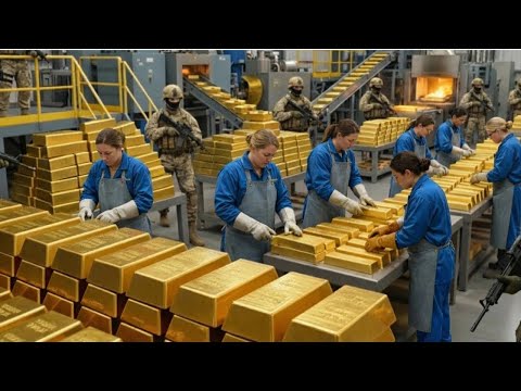 فيديو Inside the 24K Gold Factory: How Mining Ore Is Refined Into Gold Bars (Full Process) #2
