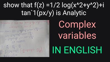 Analytic function numerical problem another model problem in English- complex variables in English