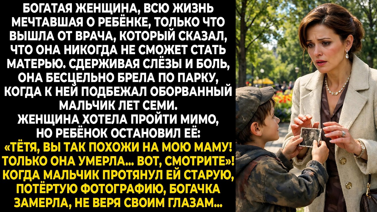 Богатая женщина, всю жизнь мечтавшая о ребёнке, только что вышла от врача, который сказал, что она