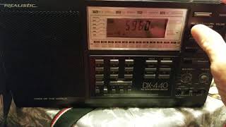 Circa-1988 Realistic DX-440 Voice of Turkey on 5960Mhz at 2330UTC on Jan 4 2019