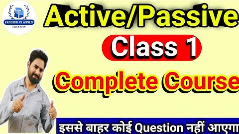 Voice (Active/passive) class 1