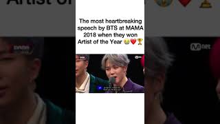Bts Heart Touching Speech At Mama 2018 They Won Artist Of The Year