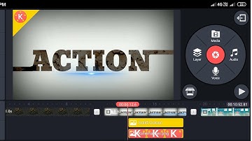 Kinemaster ACTION text editing tutorial
