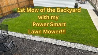 1st Mow of the Backyard with my Power Smart Lawn Mower!!! (A Hidden Gem S4, E1) Backyard