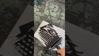 Lino printing process #lino #print #ink #art #linocut