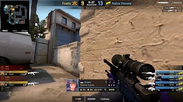 Double kill with 1 shot from s1mple vs fnatic