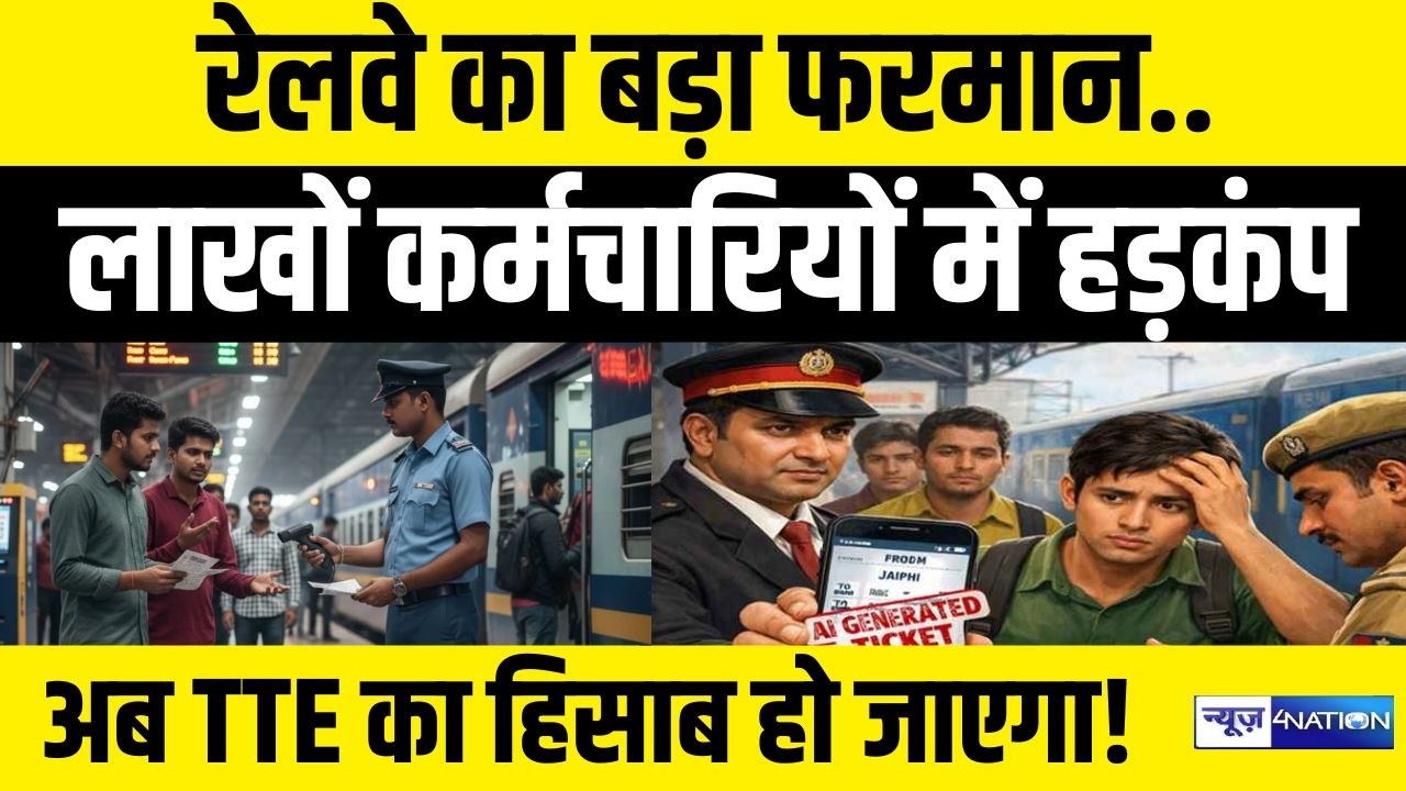 Indian Railway का बड़ा फरमान..लाखों कर्मचारियों में हड़कंप ! अब TTE का हिसाब हो जाएगा ! Bihar News |