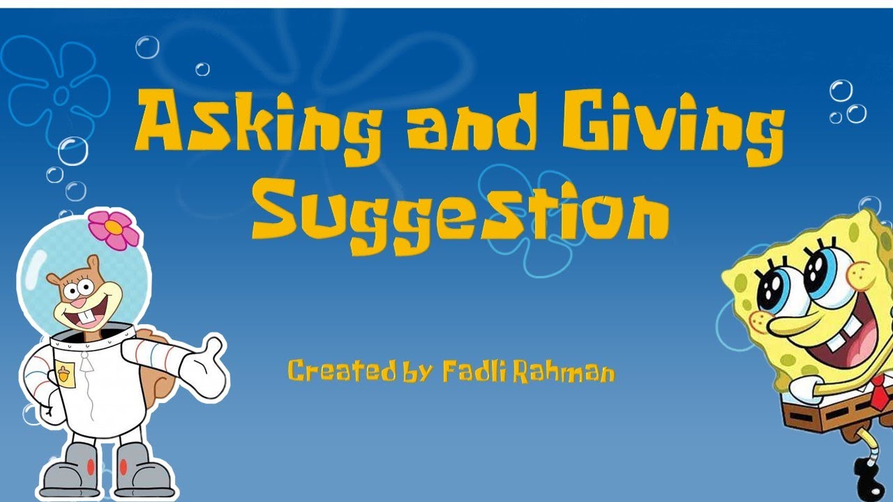 Asking and Giving Suggestion YouTube Asking and Giving Suggestion YouTube