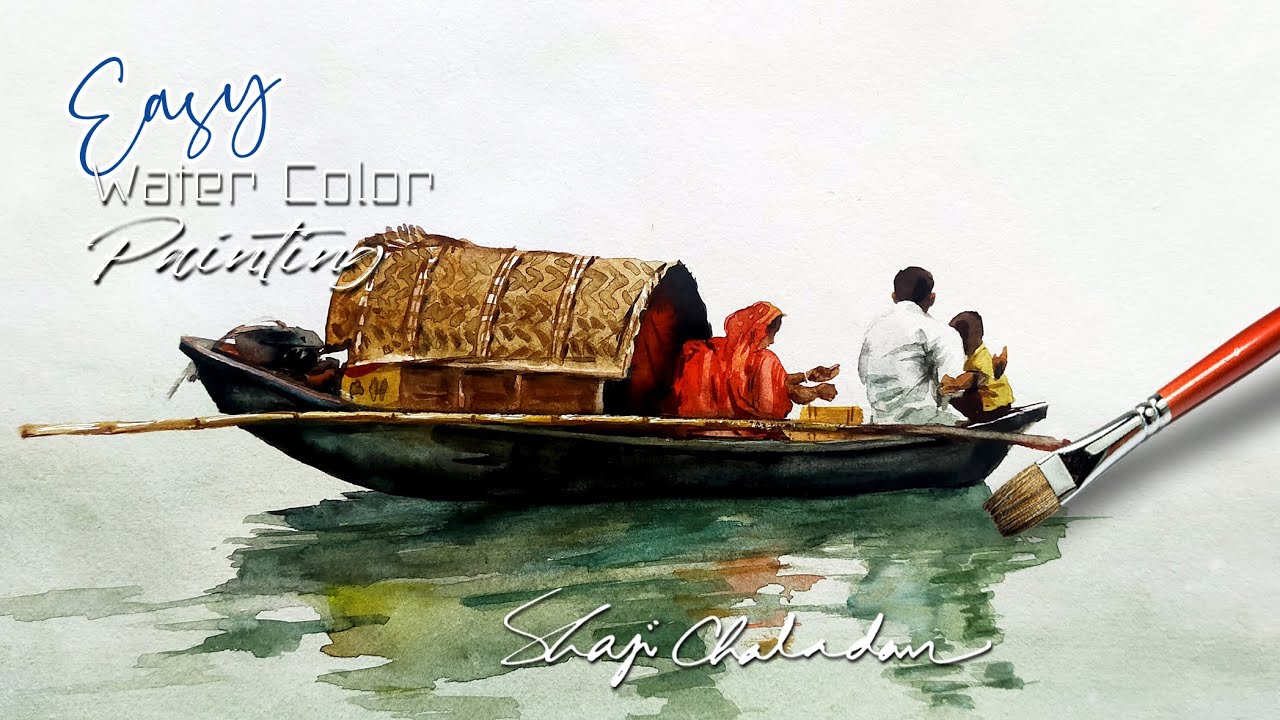 Fishing Boat - Watercolor Painting | - YouTube