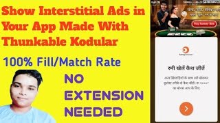 Admob Ads Not Showing in Thunkable Error Code 3