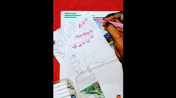 tribal gond art/birds under the tree drawing