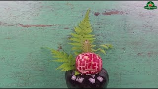 How to carve flower red radish (01)