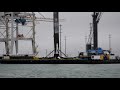 SpaceX Falcon 9 Rocket Booster 1051 on OCISLY at Port Canaveral in 4k UHD
