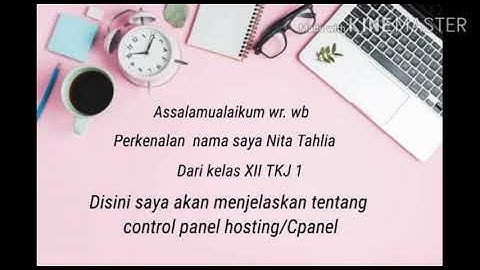 PENGERTIAN CONTROL PANEL HOSTING /CPANEL (TUGAS ASJ KELAS XII)
