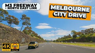 4K Australia Drive Tour Melbourne Nunawading to CBD | M3 Freeway | Ambient Journey Slow TV