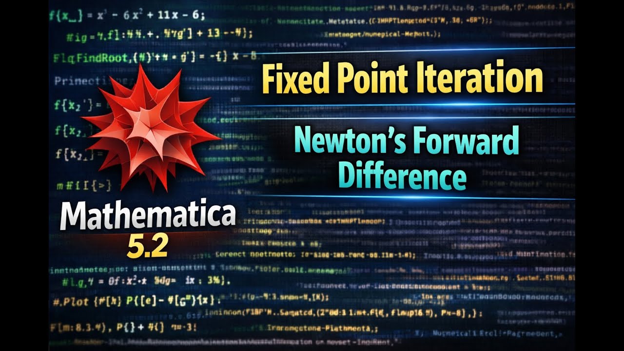 Mathematica Part 2 | Fixed Point Iteration, Newton's Forward Difference