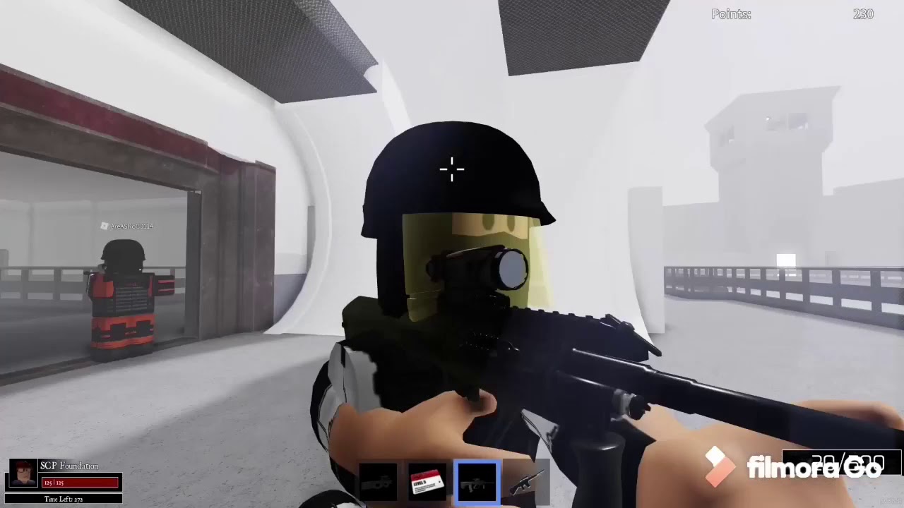 Playing as the MTF and facility guards in Roblox Containment Breach