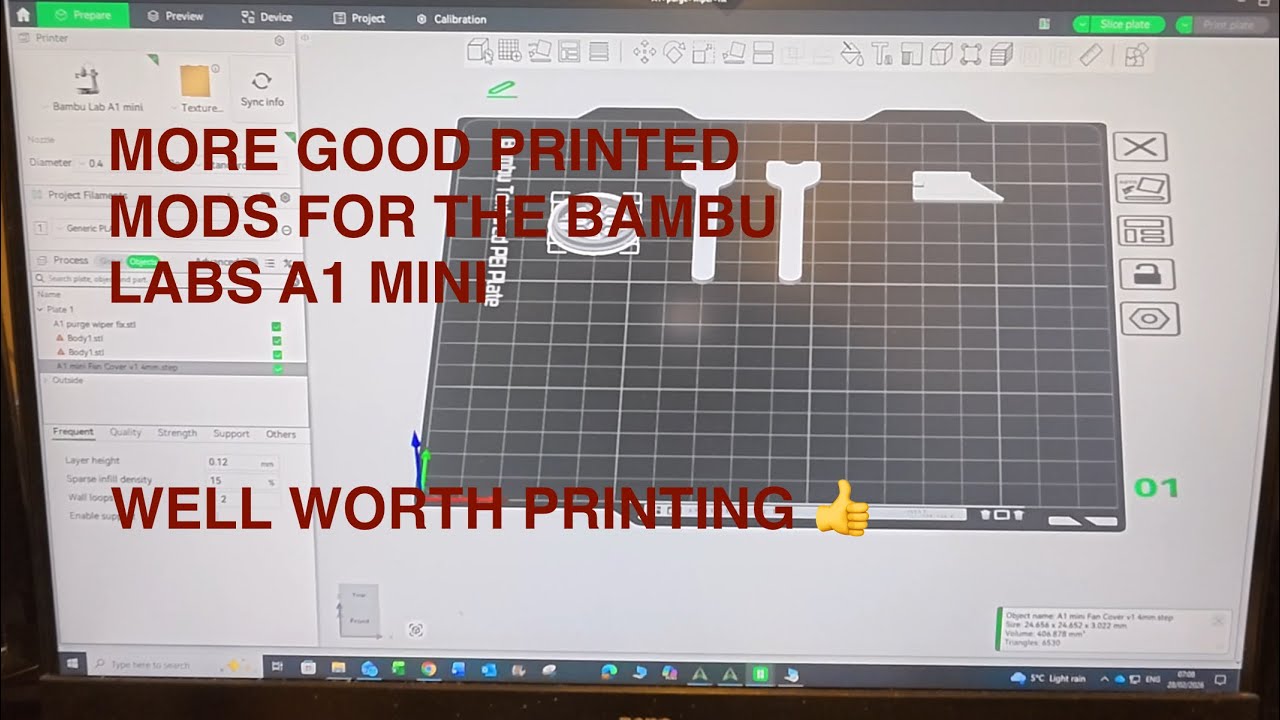 More good printed mods for the BAMBU Labs A1 Mini