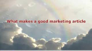 Information Advantages of Article Marketing News