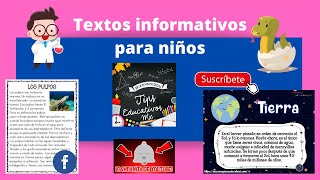 LOS TEXTOS INFORMATIVOS PARA NIÑOS