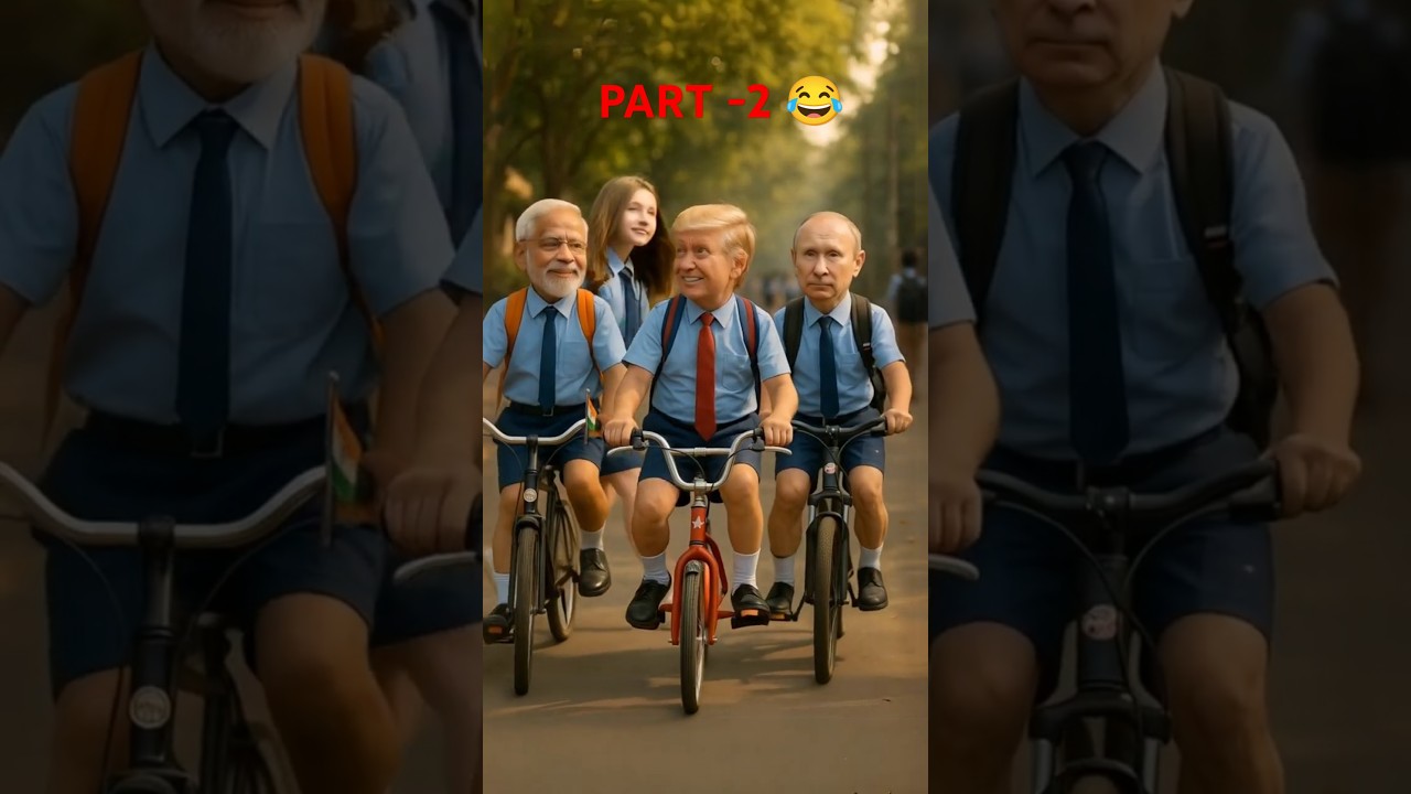 Trump Crashes Bike While Simping! Modi & Putin Troll him 💔🤣 | #funny #modi #shorts #ai #viral