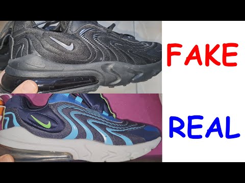 Nike Airmax 270 react ENG real vs fake. How to spot fake Air max 270 shoes  - YouTube