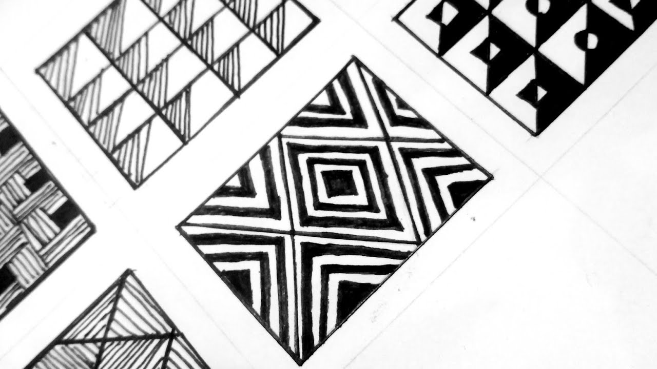 Zantangle pattern part 4.... - YouTube