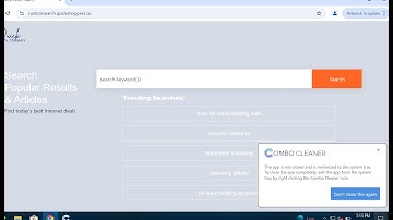 Customsearch.quickshoppers.co redirect virus removal solution.