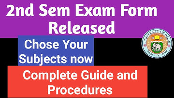 SOL 2nd semester exam form release 2021 | Ameeninfo