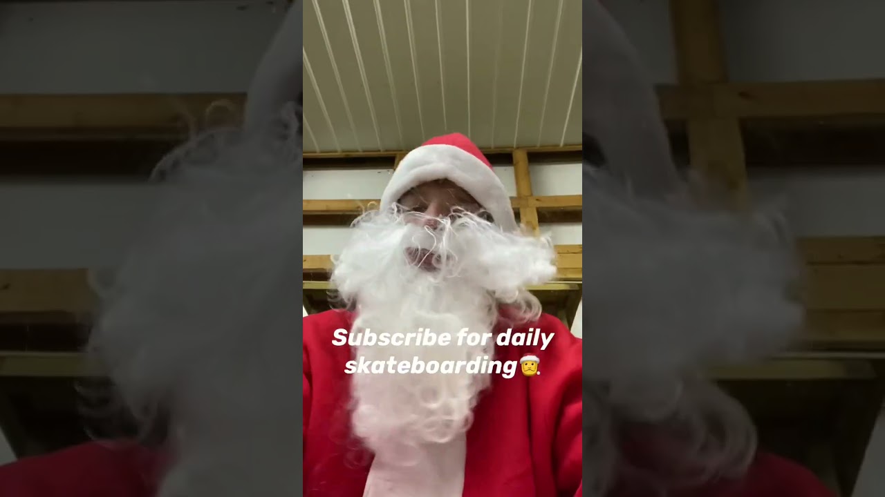 Santa Claus LEARNS HOW TO KICKFLIP!!! 