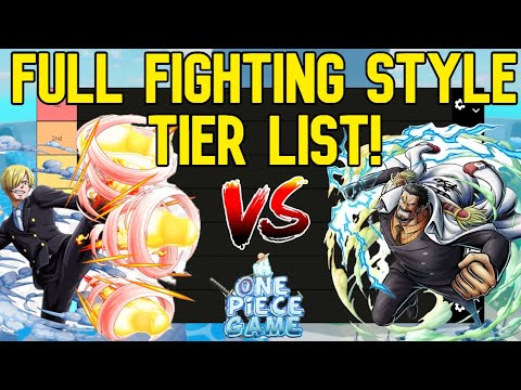 AOPG] UPDATED! FULL FIGHTING STYLE TIER LIST IN A One Piece Game! 