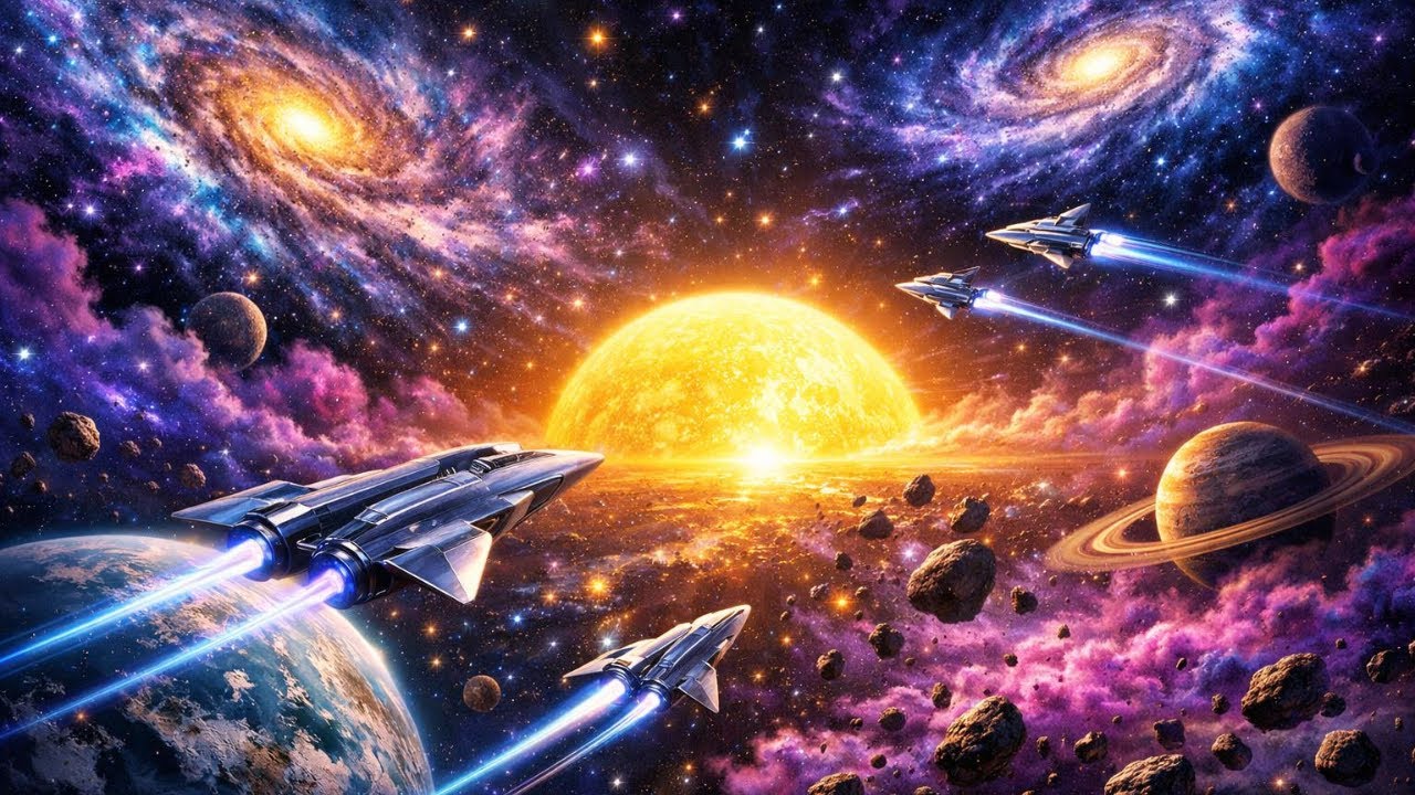 Epic Sci-Fi Space Journey | Futuristic Worlds, Nebula Space  Adventures (4K HDR)